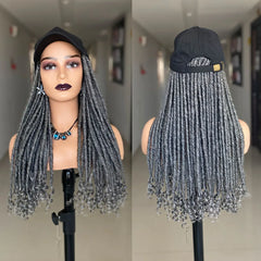 20 Inch Synthetic Braided Wig with Baseball Cap Style - Pure Hair Gaze