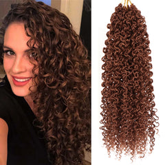 GoGo Curl Crochet hair 14Inch Braiding Hair faux locs Curly Deep twist Crochet Hair Water Wave Synthetic Braid Hair for Women - Pure Hair Gaze