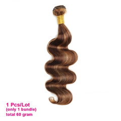 Pre-colored Brown Body Wave Human Hair Bundles - Pure Hair Gaze