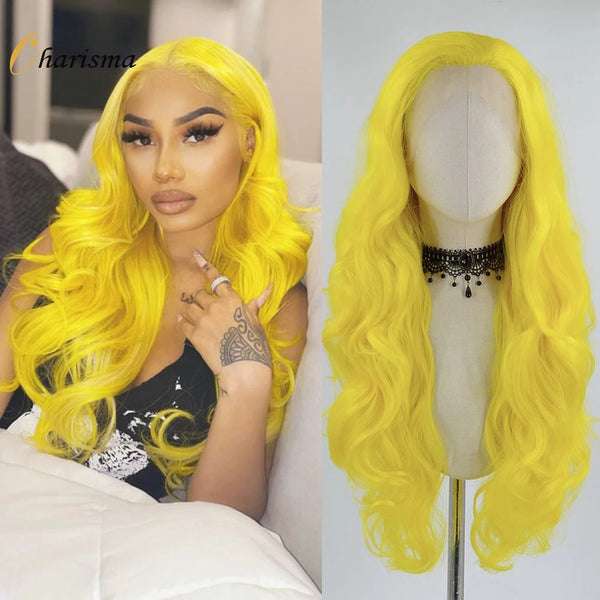 Frontal Natural Hairline Yellow Wigs