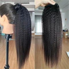 Brazilian Human Hair Ponytail Kinky Straight Bundles - Pure Hair Gaze