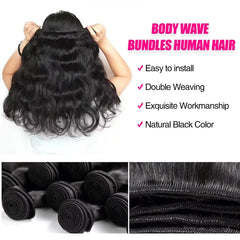 Brazilian Natural Black Water Wave Raw Hair Extensions - Pure Hair Gaze