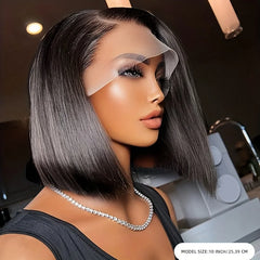 Double Drawn Glueless Short Bob Wig Human Hair Raw Vietnamese Bone Straight Human Hair Wigs Pre Cut 13x4 Hd Lace Wigs On Sale - Pure Hair Gaze