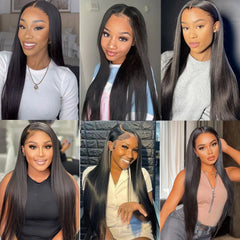 6x4 Wear and Go Glueless Wigs Human Hair Pre Plucked Pre Cut Lace Front Wigs Bone Straight 100% Human Hair Wigs For Women Geeta - Pure Hair Gaze