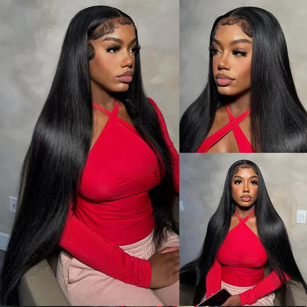 30 40 Inch Bone Straight 13x6 Lace Frontal Wig