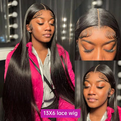 30 40 Inch Bone Straight 13x6 Lace Frontal Wig - Pure Hair Gaze