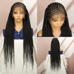 Full Lace Cornrow Knotless Braided Wigs - Pure Hair Gaze