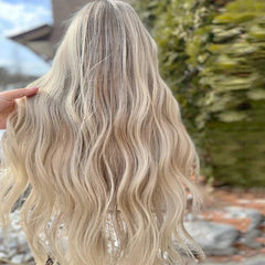 Highlight Natural Hairline Lace Front Ash Blonde Wig - Pure Hair Gaze