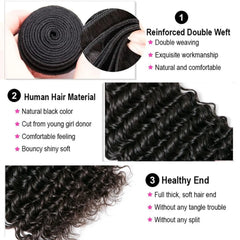 Deep Wave Human Hair Curly Bundles - Pure Hair Gaze