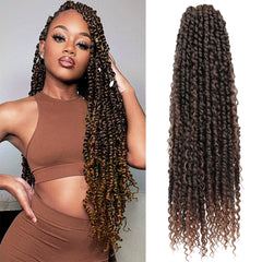 Quick Style Boho Passion Twist Crochet Hair - Pre-Looped & Pre-Twisted Synthetic Braiding - Pure Hair Gaze