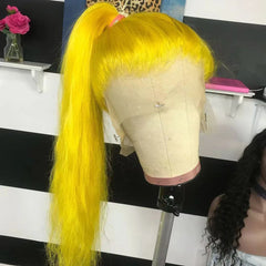 Silk Lace Front Glueless Yellow Wig - Pure Hair Gaze