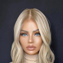 13X4 Transparent Lace Loose Wave Ash Blonde Wig - Pure Hair Gaze