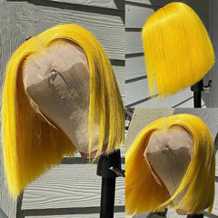 Middle Part  Natural Hairline Yellow Wig - Pure Hair Gaze