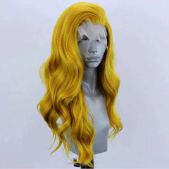 Cosplay Heat Resistant Fiber Yellow Wig - Pure Hair Gaze