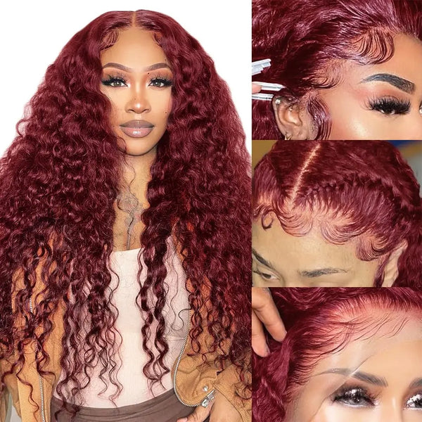 32 Inch Water Wave Lace Front Wig with Baby Hair