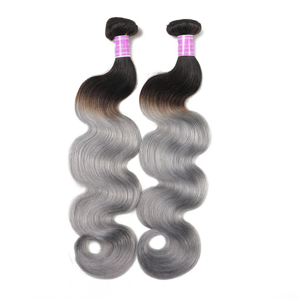 Human Virgin Hair Wavy Weaves Ombre Hair Bundles