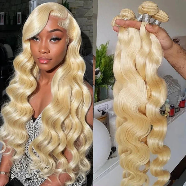 613 Blonde Colored Body Wave Bundles