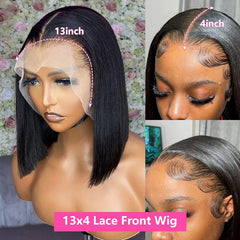 Glueless Bob Lace Front Human Hair Wig - Pure Hair Gaze