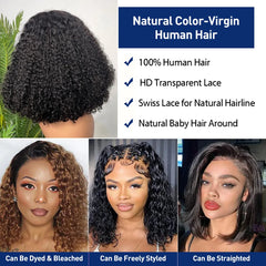 Loose Curly Wavy Lace Frontal Glueless 5x5 Closure Wig - Pure Hair Gaze