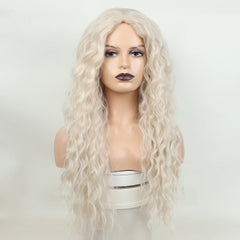 Brown Roots Natural Synthetic Ash Blonde Wig - Pure Hair Gaze