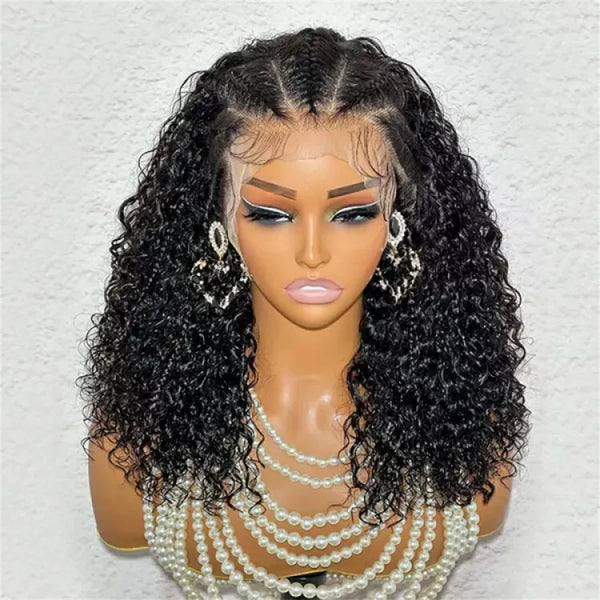 16 Inch Curly Knotless Braided Hair Wig