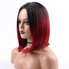 Short Straight Hair Wig with Middle Part - Pure Hair Gaze