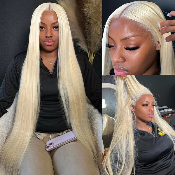 30 Inch Blonde 613 HD Lace Front Human Hair Wig