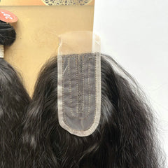 Afro 2*4 T Part Lace Closure Kinky Straight Bundles - Pure Hair Gaze