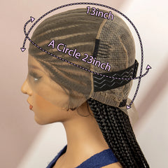 36-Inch Synthetic Cornrow Braided Wig - Pure Hair Gaze