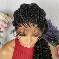 Glueless Cornrow Lace Front Braided Wig - Pure Hair Gaze