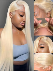 Preplucked Heat Resistant Fiber Platinum Blonde Wigs - Pure Hair Gaze