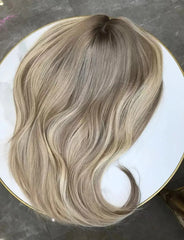 Human Hair Full Lace Ash Blonde Wig - Pure Hair Gaze