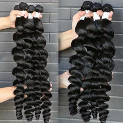 Long Loose Deep Wave Human Hair Bundles - Pure Hair Gaze