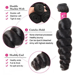 Brazilian Human Hair Loose Wave Bundles - Pure Hair Gaze