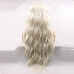 Platinum Blonde Long Loose Wave Lace Front Wig - Pure Hair Gaze