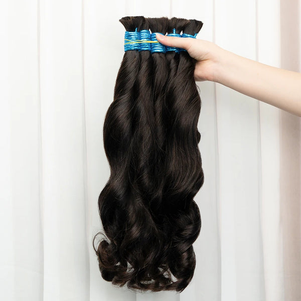 Human Hair Bulk Loose Wave No Weft Hair Bundles