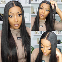 6x4 Wear and Go Glueless Wigs Human Hair Pre Plucked Pre Cut Lace Front Wigs Bone Straight 100% Human Hair Wigs For Women Geeta - Pure Hair Gaze