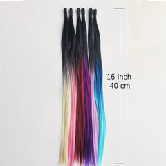 Long Straight Rainbow Color Ombre Hair Bundles - Pure Hair Gaze
