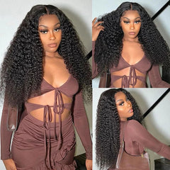 5x5 Lace Closure With Bundles Brazilian Deep Wave Curly Hair Bundles - Pure Hair Gaze