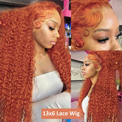 30 40 Inch Ginger Deep Wave Human Hair Wig - Pure Hair Gaze
