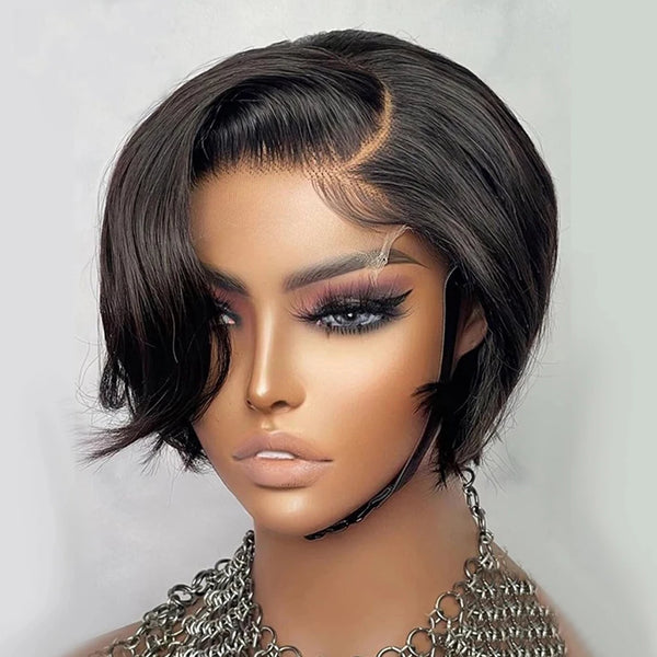 Straight Pixie Cut Wig Lace Human Hair Wigs Straight Short Pixie Wig