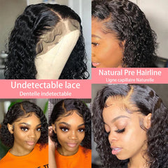 13x4 Lace Front Human Hair Water Wave Wig - Pure Hair Gaze