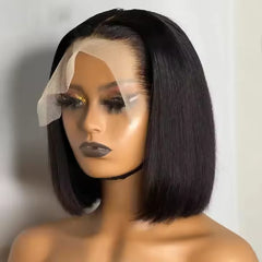 Double Drawn Glueless Short Bob Wig Human Hair Raw Vietnamese Bone Straight Human Hair Wigs Pre Cut 13x4 Hd Lace Wigs On Sale - Pure Hair Gaze