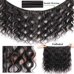 28Inch Natural Black Water Loose Wave Hair Extensions - Pure Hair Gaze