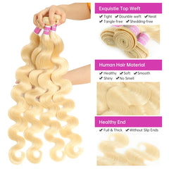 613 Blonde Colored Body Wave Bundles - Pure Hair Gaze