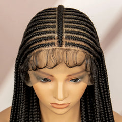 Full Transparent Lace 36 Inches Braided Wig - Pure Hair Gaze