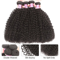 Natural Kinky Curly Remy Hair Bundles - 8"-26" 100% Human Hair Extensions - Pure Hair Gaze