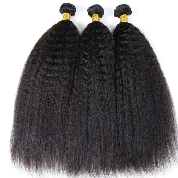 32 Inches Malaysia Remy Hair Kinky Straight Bundles