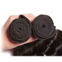 Natural Wave Bundles - Peruvian Hair Bundles - 100% Human Hair - Natural Color - Pure Hair Gaze