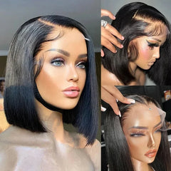 Short Bob Straight 4X4 HD Lace Frontal Wig - Pure Hair Gaze